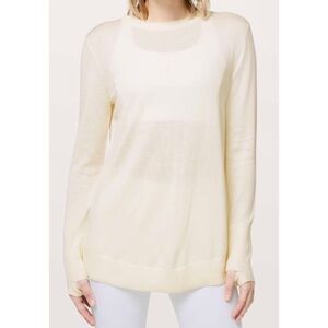 LULULEMON Angel Wing Still At Ease Pullover Open Back Sweater